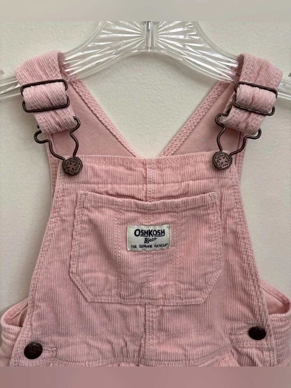 OshKosh B'gosh Blush Pink Corduroy Overalls